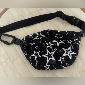 Dolce & Gabbana Black and White Star Print crossbody Fanny belt bag, nylon